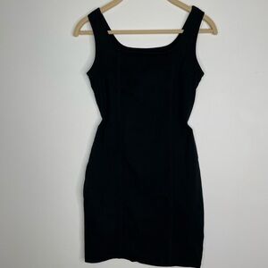 Black Y2K Sleeveless square neckline Dress